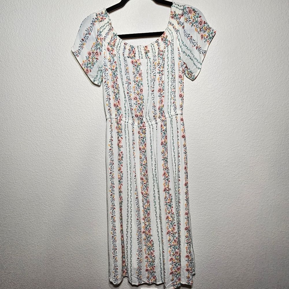 Women's sz Small Old Navy Maxi Peasant Floral Dress Small - Lightweight & Flowy